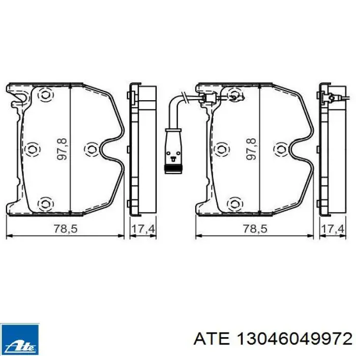13.0460-4997.2 ATE pastillas de freno delanteras