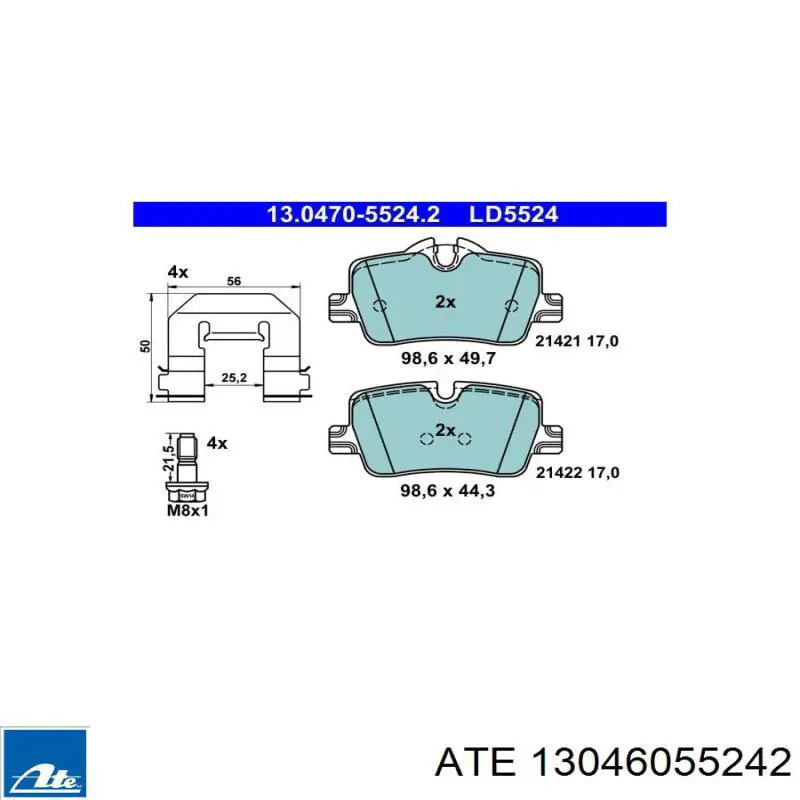  Pastillas de freno traseras para BMW 3 G21