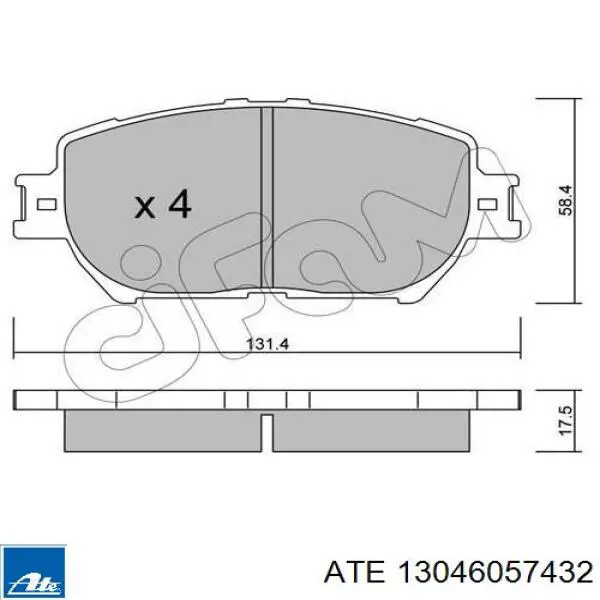 13046057432 ATE pastillas de freno delanteras