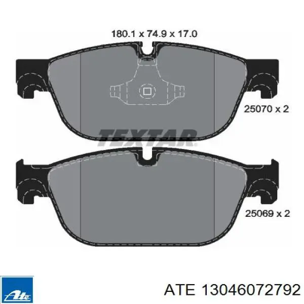13046072792 ATE pastillas de freno delanteras
