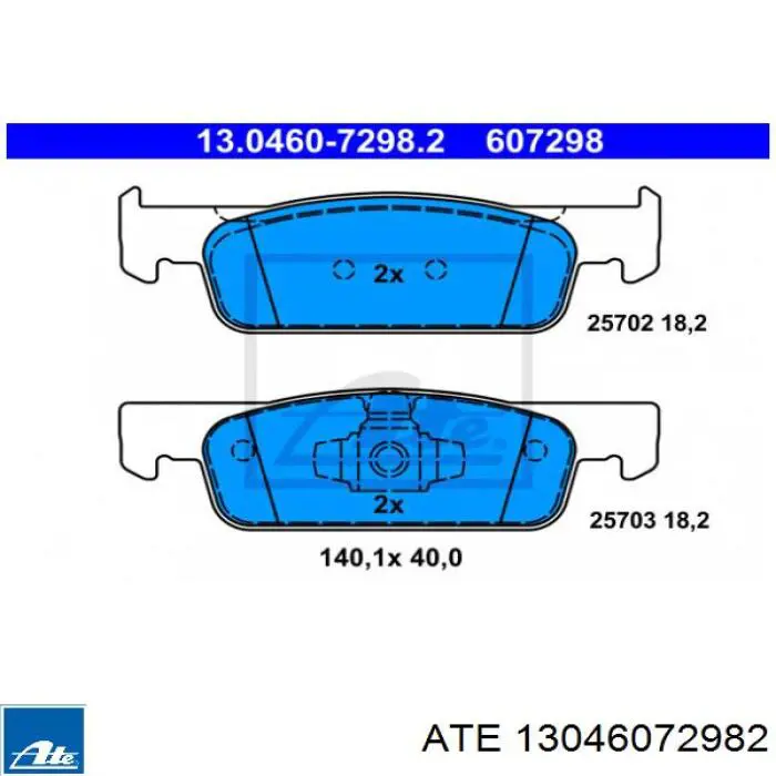 13046072982 ATE pastillas de freno delanteras