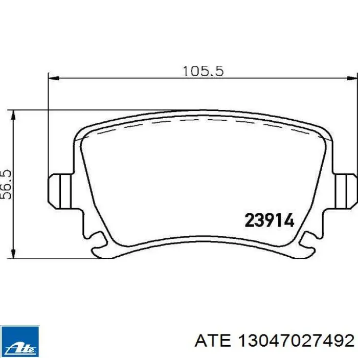 13047027492 ATE pastillas de freno traseras