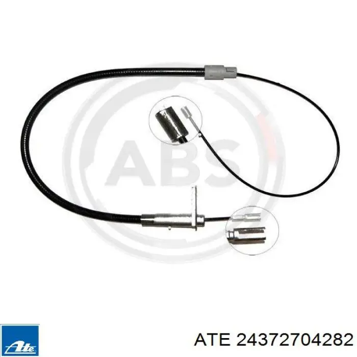 24.3727-0428.2 ATE cable de freno de mano trasero izquierdo