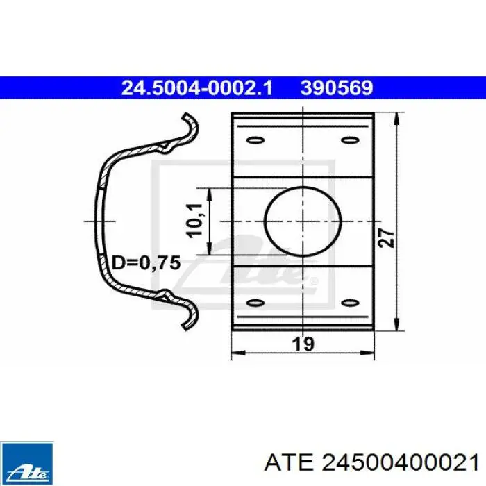  Soporte de fijación de una manguera de freno para Citroen Berlingo M