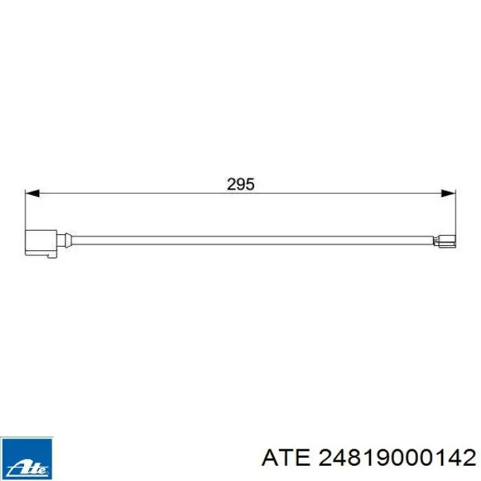 24.8190-0014.2 ATE contacto de aviso, desgaste de los frenos