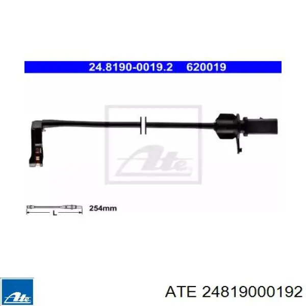 24819000192 ATE contacto de aviso, desgaste de los frenos