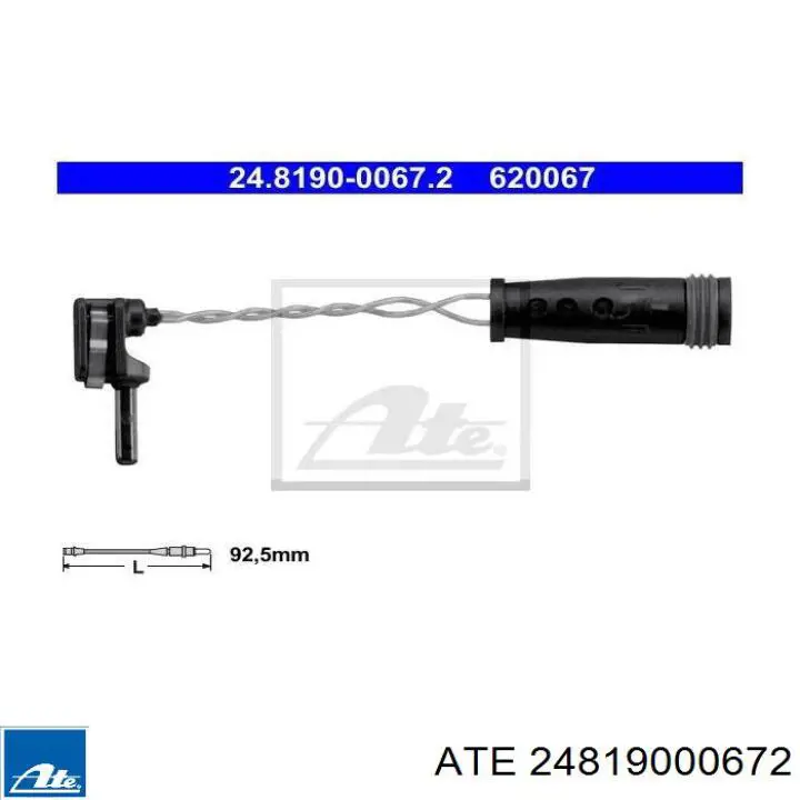 24819000672 ATE contacto de aviso, desgaste de los frenos