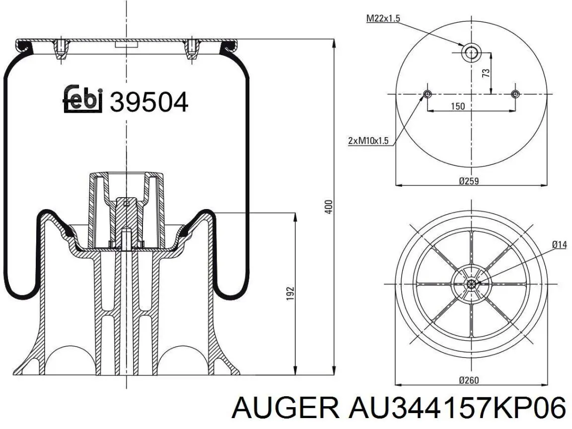 RML75268CP6 Blacktech muelle neumático, suspensión