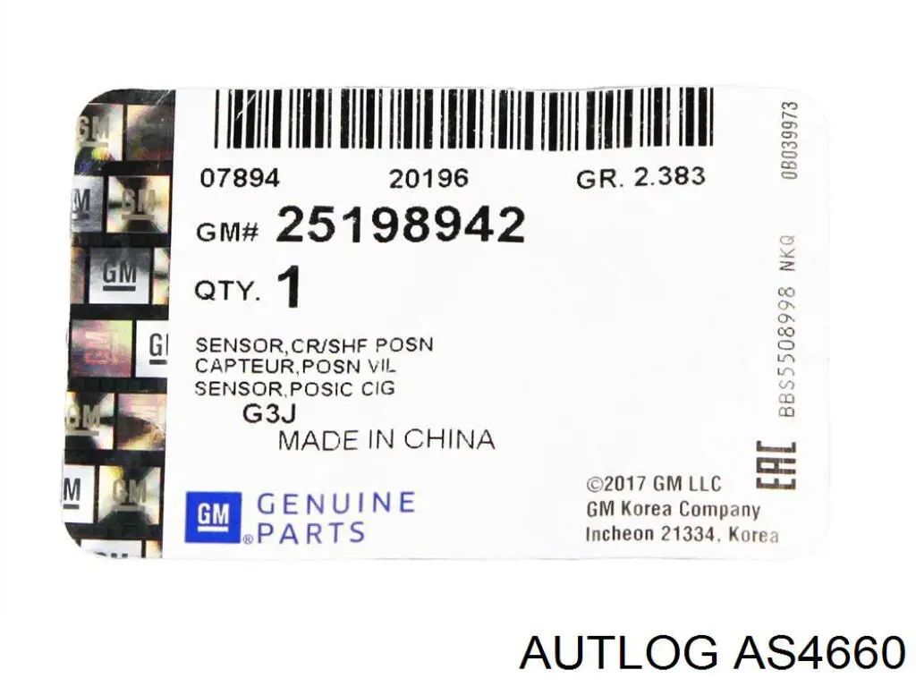 AS4660 Autlog sensor de posición del cigüeñal