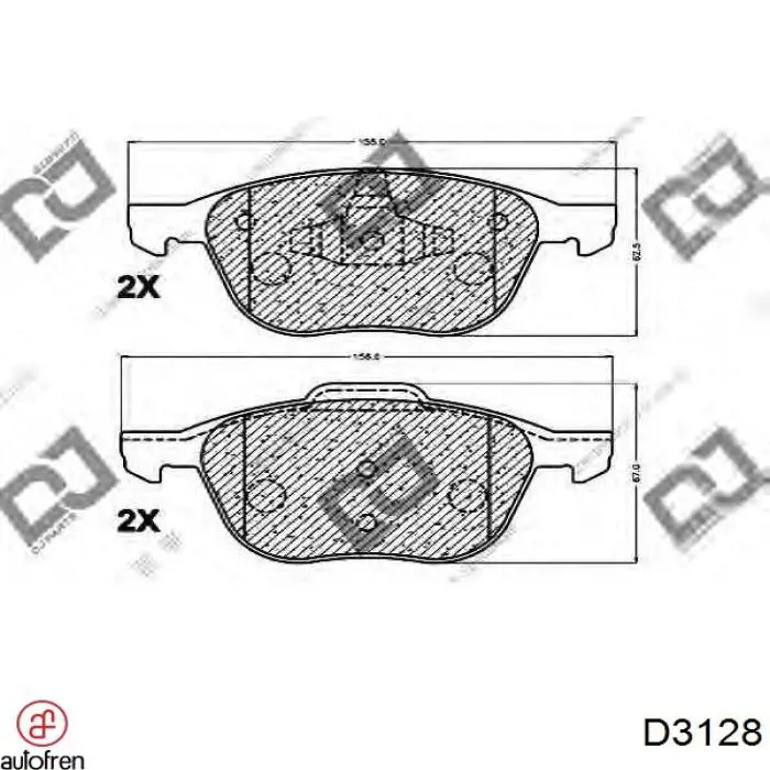 D3128 Autofren juego de reparación, cilindro de freno trasero