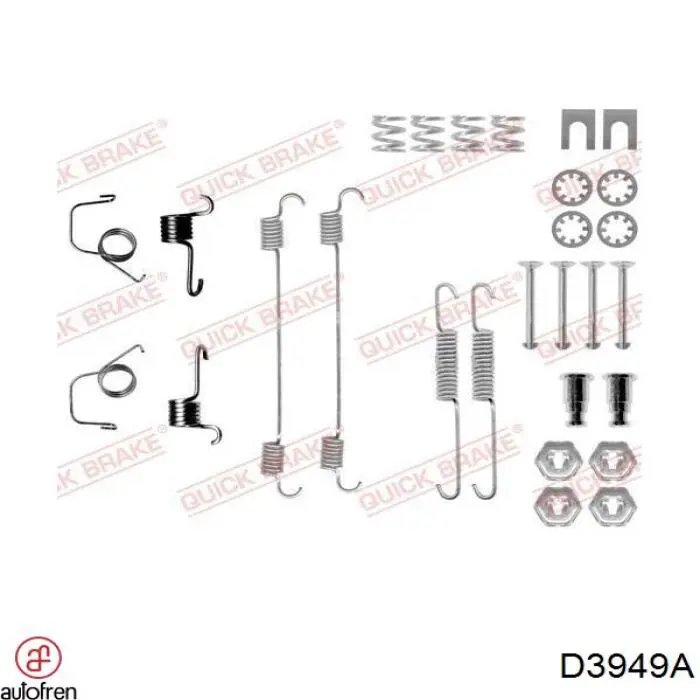 430840 Peugeot/Citroen kit de montaje, zapatas de freno traseras