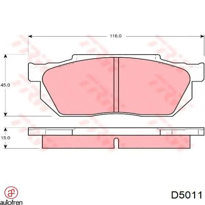 D5011 Autofren almohadilla de tope, suspensión trasera