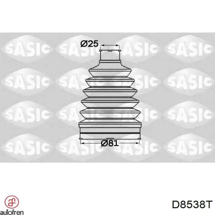 D8538T Autofren fuelle, árbol de transmisión delantero exterior