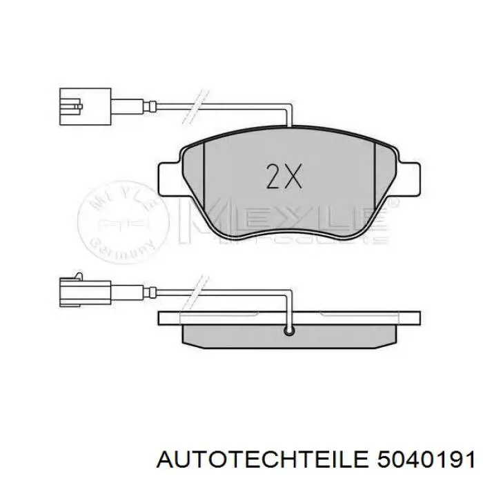 5040191 Autotechteile pastillas de freno delanteras