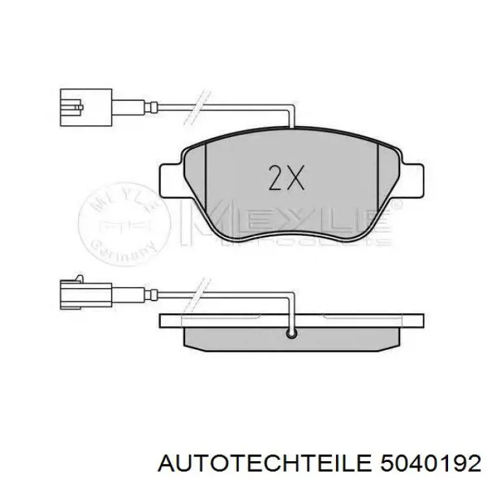 504 0192 Autotechteile pastillas de freno delanteras