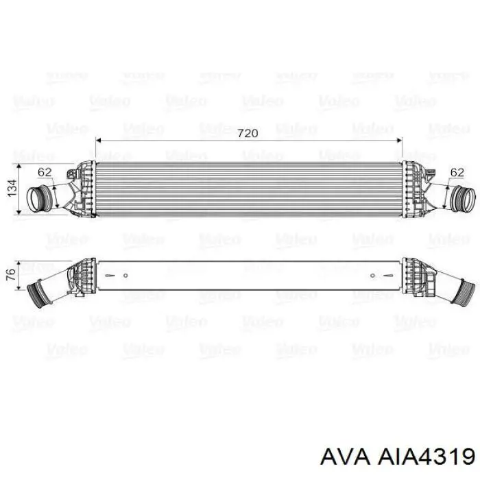 AIA4319 AVA radiador de aire de admisión