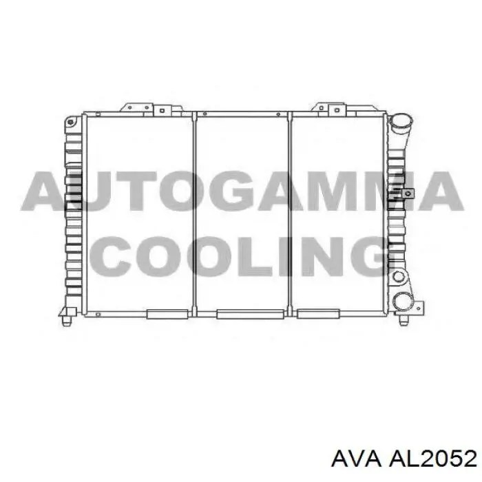 AL2052 AVA radiador refrigeración del motor