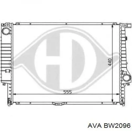 BW2096 AVA radiador refrigeración del motor