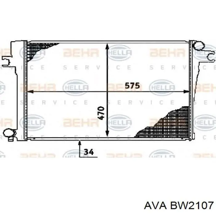 17111712484 BMW radiador refrigeración del motor