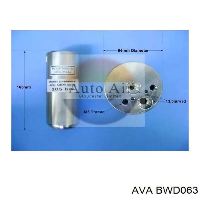 BWD063 AVA receptor-secador del aire acondicionado