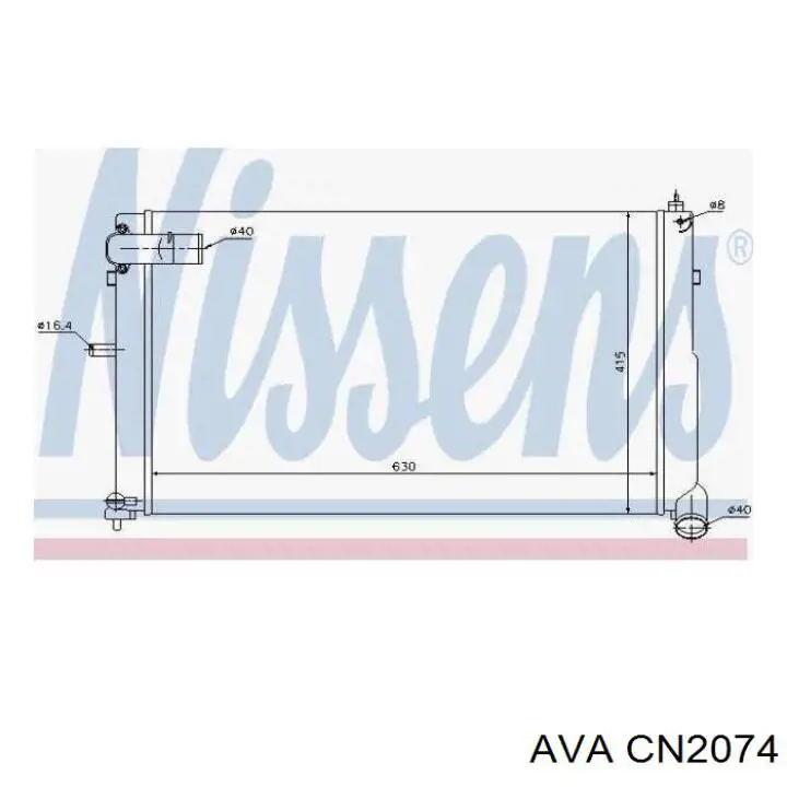 CN2074 AVA radiador refrigeración del motor