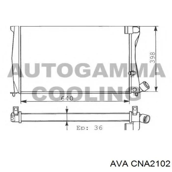 CNA2102 AVA radiador refrigeración del motor