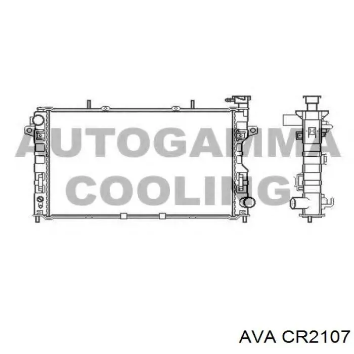 CR2107 AVA radiador refrigeración del motor