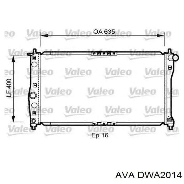 DWA2014 AVA radiador refrigeración del motor