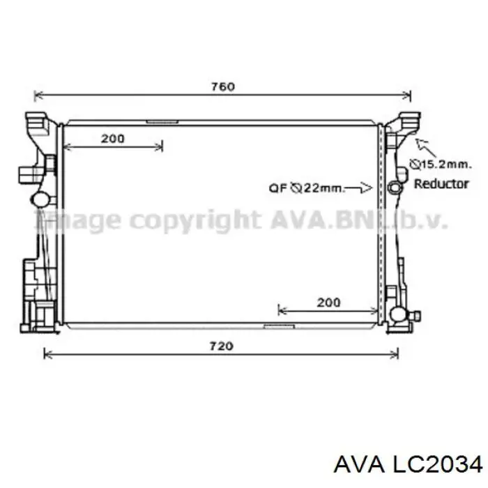 82452773 Fiat/Alfa/Lancia radiador refrigeración del motor