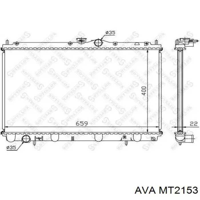 MT2153 AVA radiador refrigeración del motor