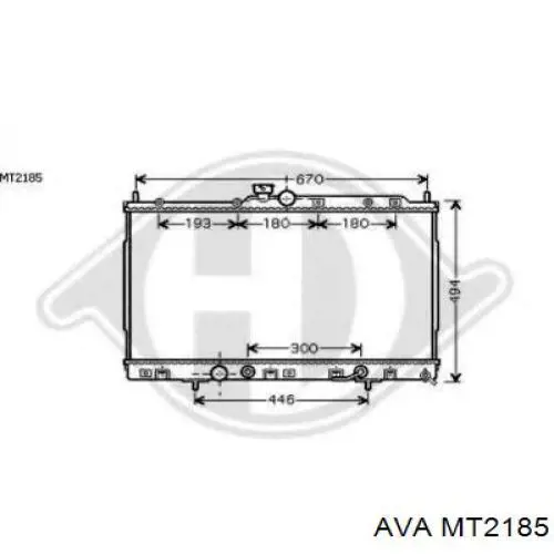 MT2185 AVA radiador refrigeración del motor