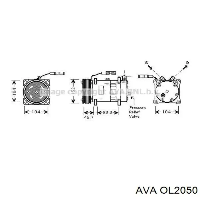 OL2050 AVA radiador refrigeración del motor