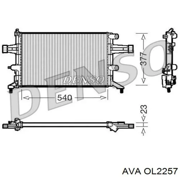 OL2257 AVA radiador refrigeración del motor