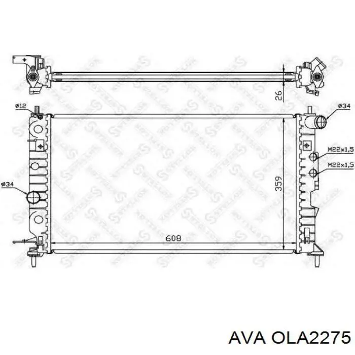 OLA2275 AVA radiador refrigeración del motor