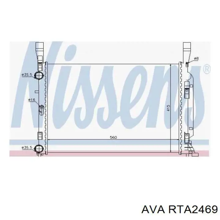 RTA2469 AVA radiador refrigeración del motor