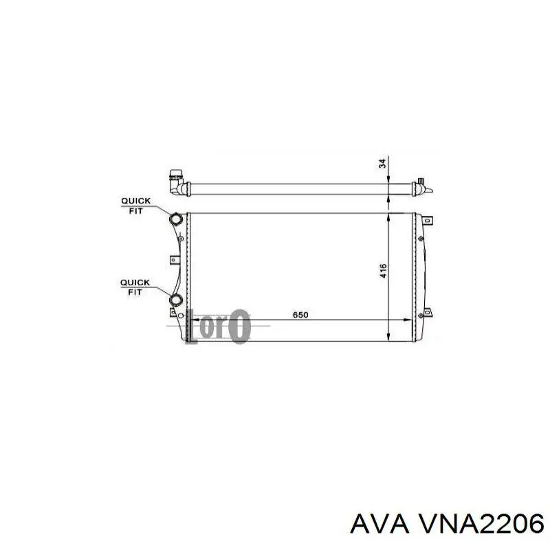 VNA2206 AVA radiador, refrigeración del motor adicional