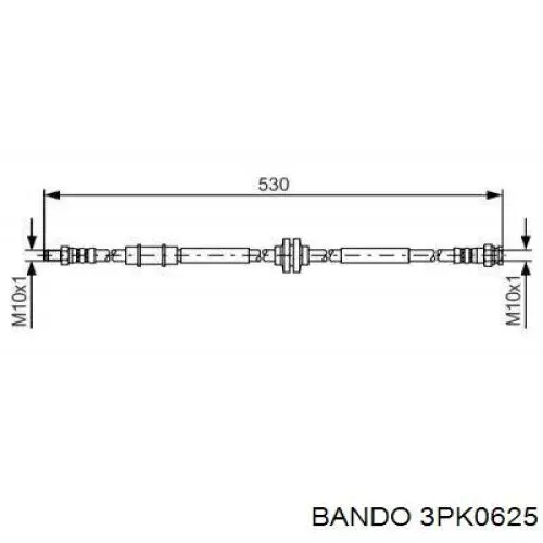 3PK0625 Bando correa trapezoidal