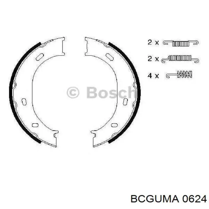 0624 Bcguma silentblock de amortiguador trasero