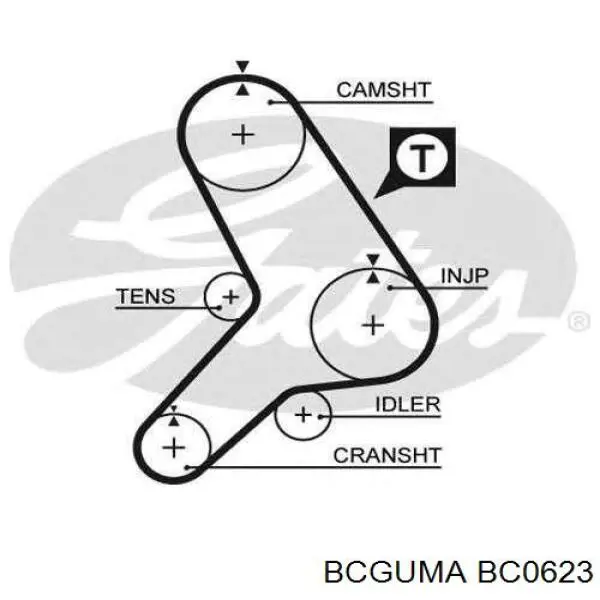 BC0623 Bcguma silentblock de amortiguador trasero