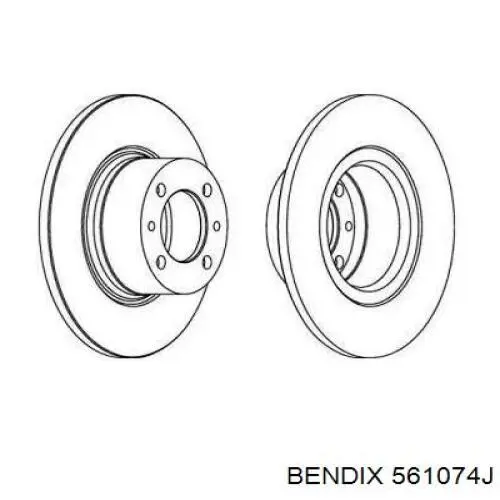 561074J Jurid/Bendix freno de disco delantero