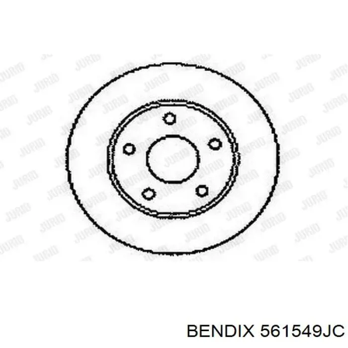 561549JC Jurid/Bendix disco de freno trasero