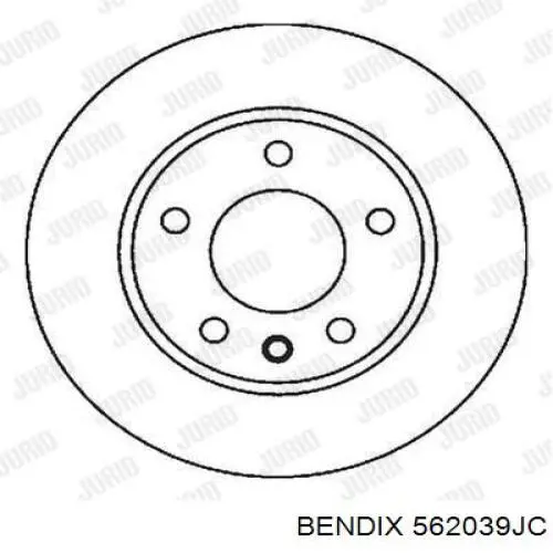 562039JC Jurid/Bendix freno de disco delantero