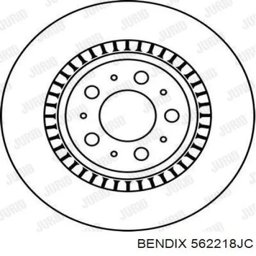 562218JC Jurid/Bendix disco de freno trasero