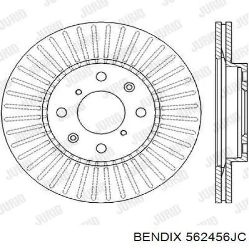 562456JC Jurid/Bendix freno de disco delantero