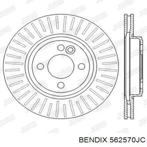 562570JC Jurid/Bendix freno de disco delantero