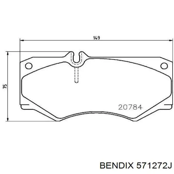 571272J Jurid/Bendix pastillas de freno delanteras