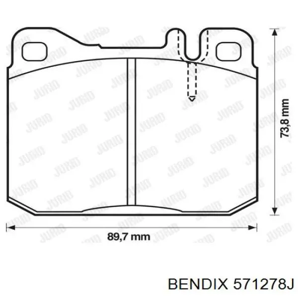 571278J Jurid/Bendix pastillas de freno delanteras