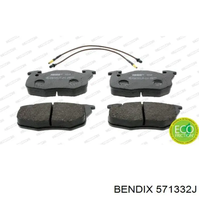 571332J Jurid/Bendix pastillas de freno delanteras