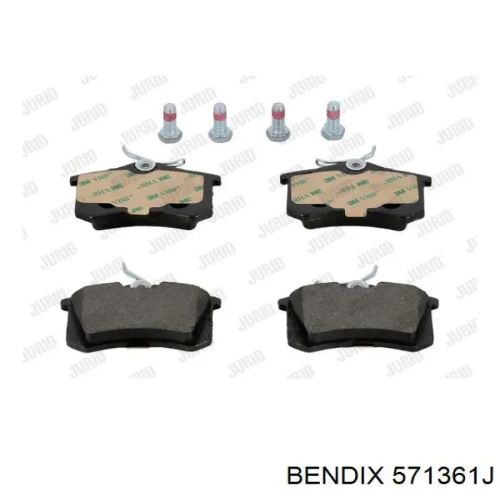 571361J Jurid/Bendix pastillas de freno traseras