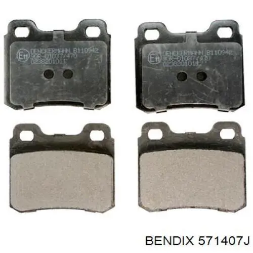 571407J Jurid/Bendix pastillas de freno traseras